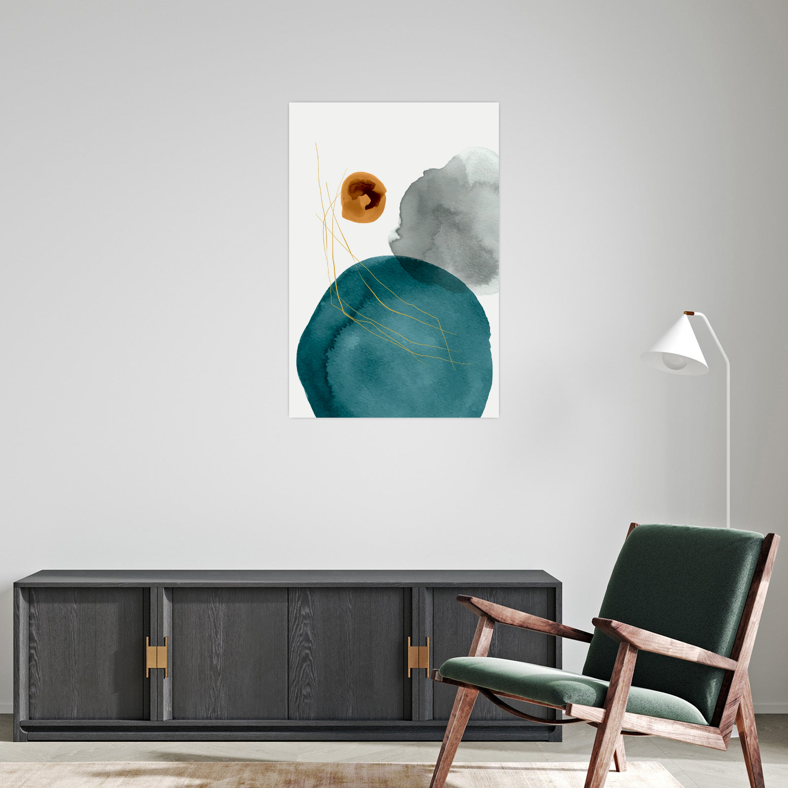 Umetnička slika Tri kruga na platnu - NS Canvas Shop