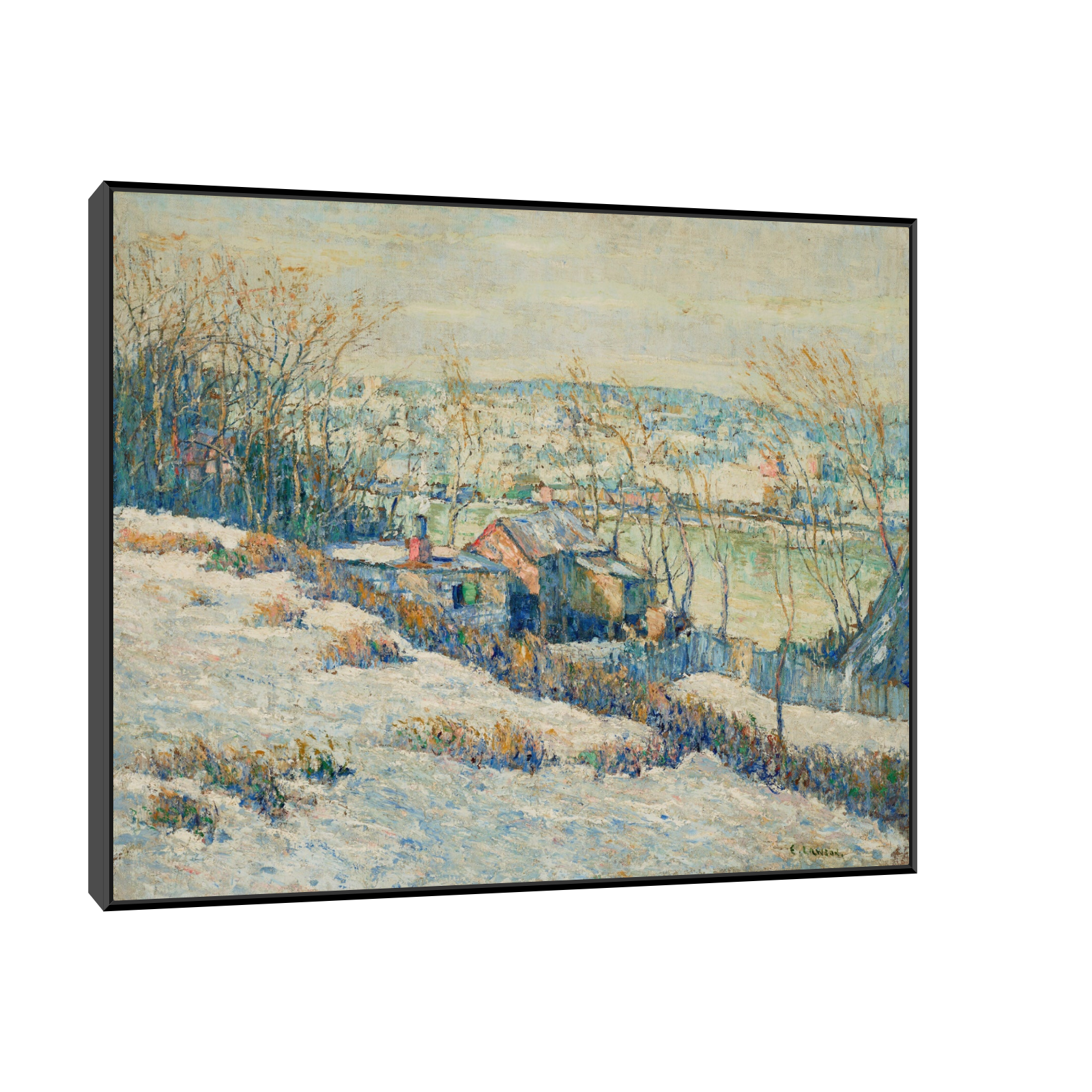 Umetnička slika Upper Harlem River—Winter, Ernest Lawson na platnu - NS Canvas Shop