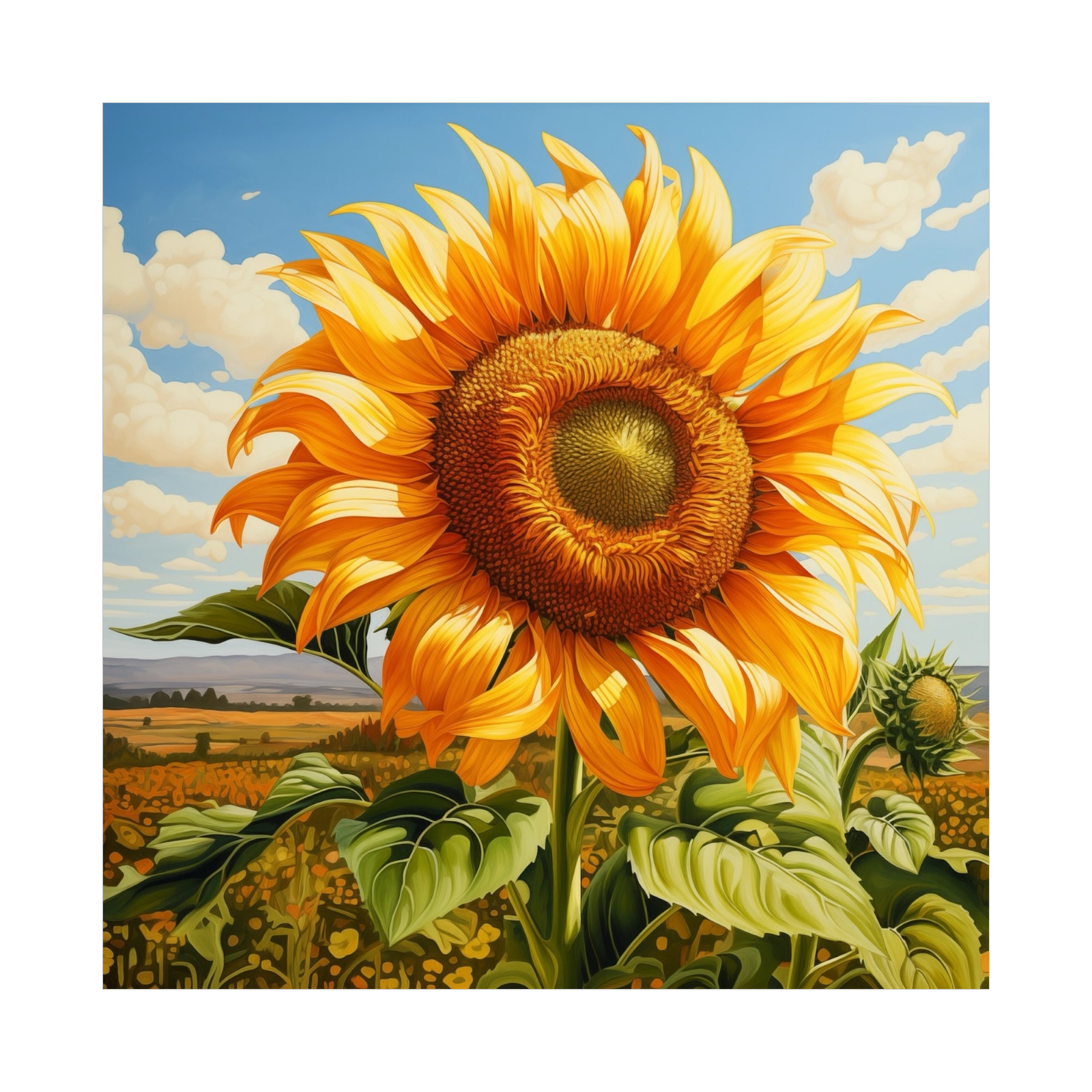 Umetnička slika Usamljeni cvet na platnu - NS Canvas Shop