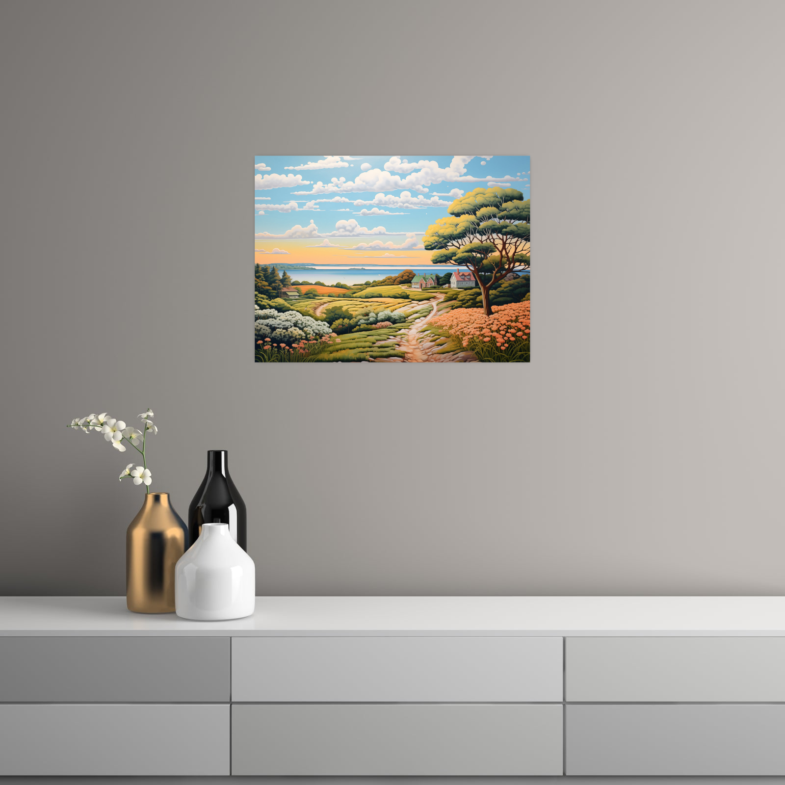 Umetnička slika Vinogradi na platnu - NS Canvas Shop