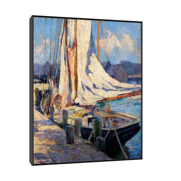 Umetnička slika Wharf Scene, Gloucester, Bertha Eversfield Perrie na platnu - NS Canvas Shop