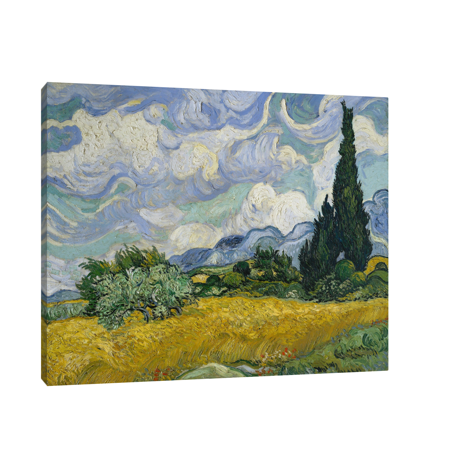 Umetnička slika Wheat Field with Cypresses, Vincent van Gogh na platnu - NS Canvas Shop