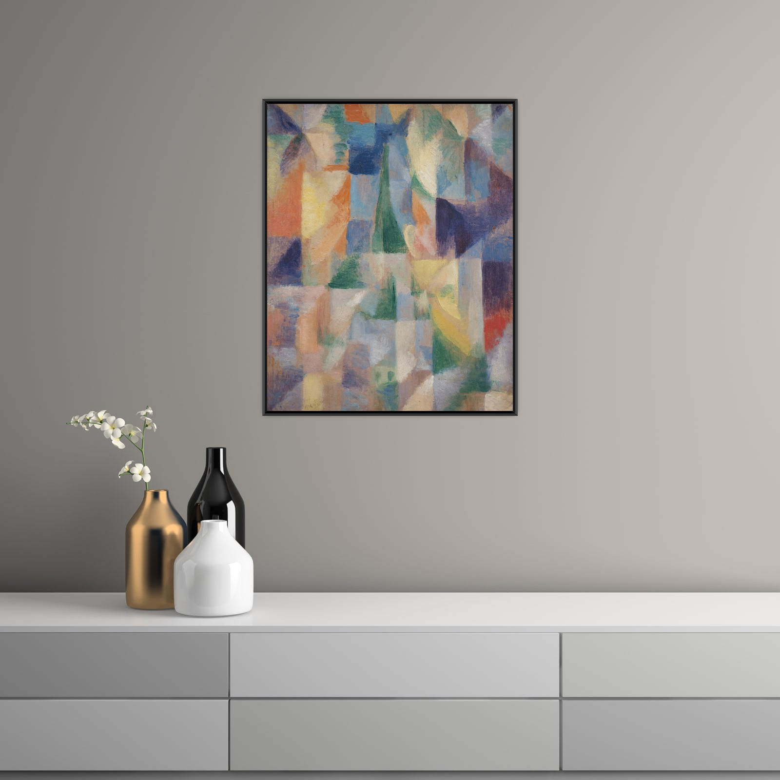 Umetnička slika Window overlooking the city, Robert Delaunay na platnu - NS Canvas Shop