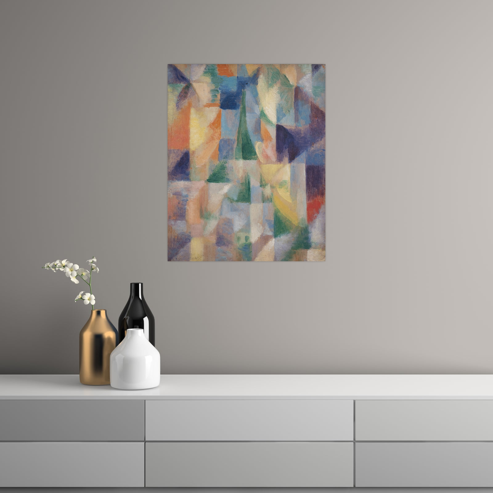Umetnička slika Window overlooking the city, Robert Delaunay na platnu - NS Canvas Shop