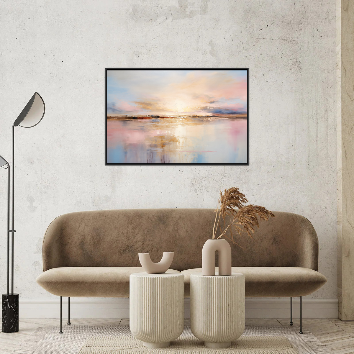 Umetnička slika Zalazak pored mora na platnu - NS Canvas Shop