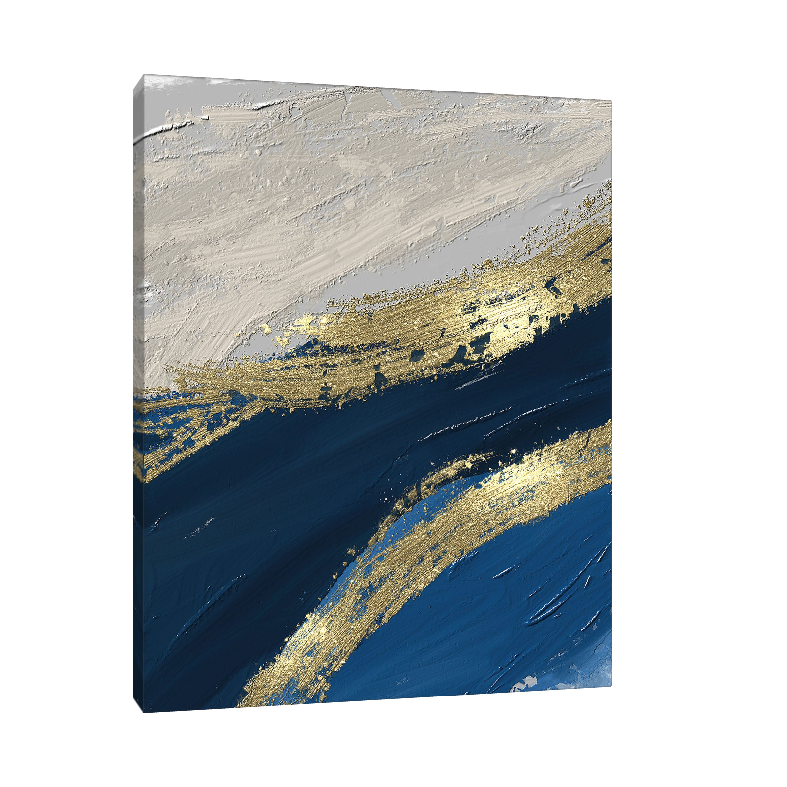 Umetnička slika Zlatna linija I na platnu - NS Canvas Shop