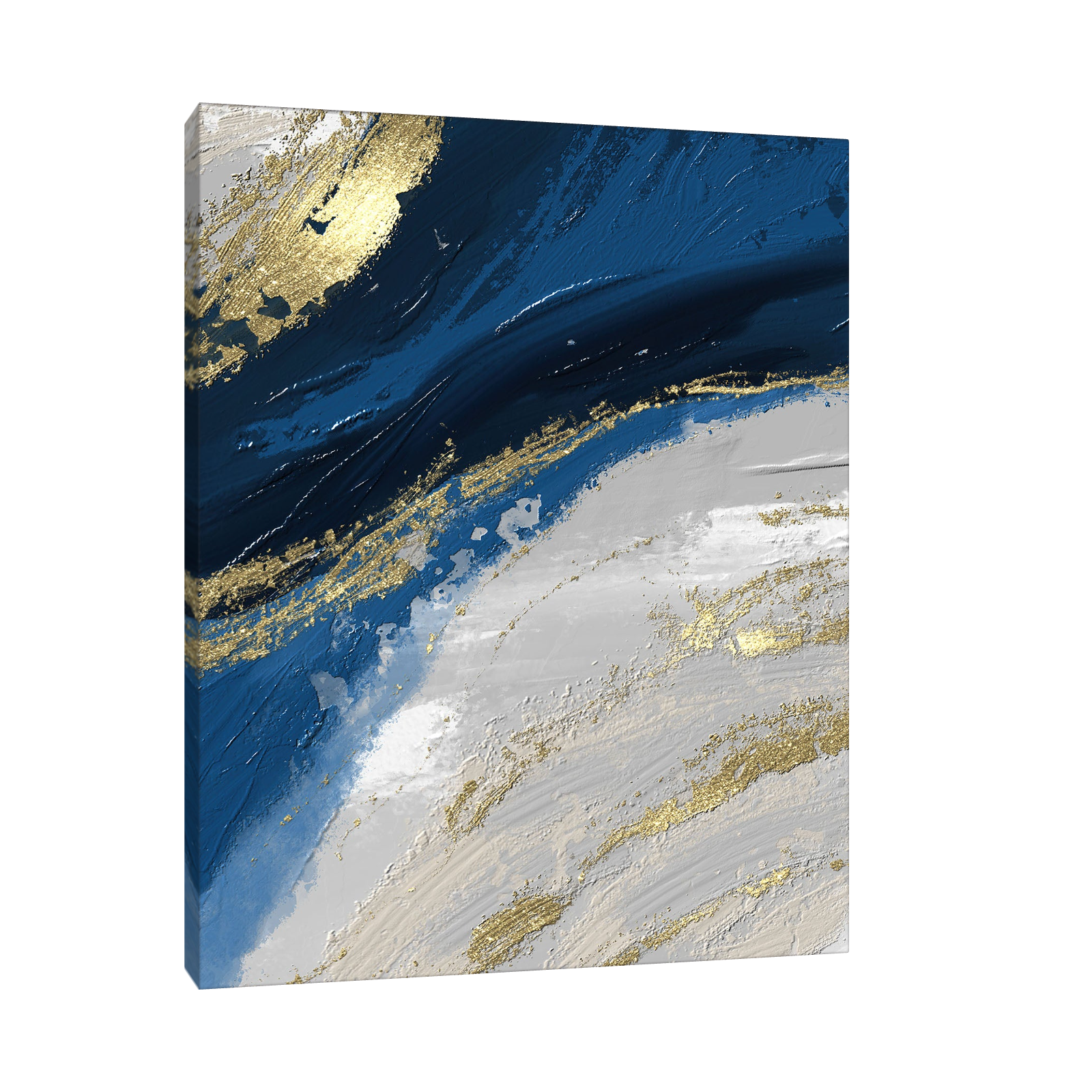 Umetnička slika Zlatna linija II na platnu - NS Canvas Shop