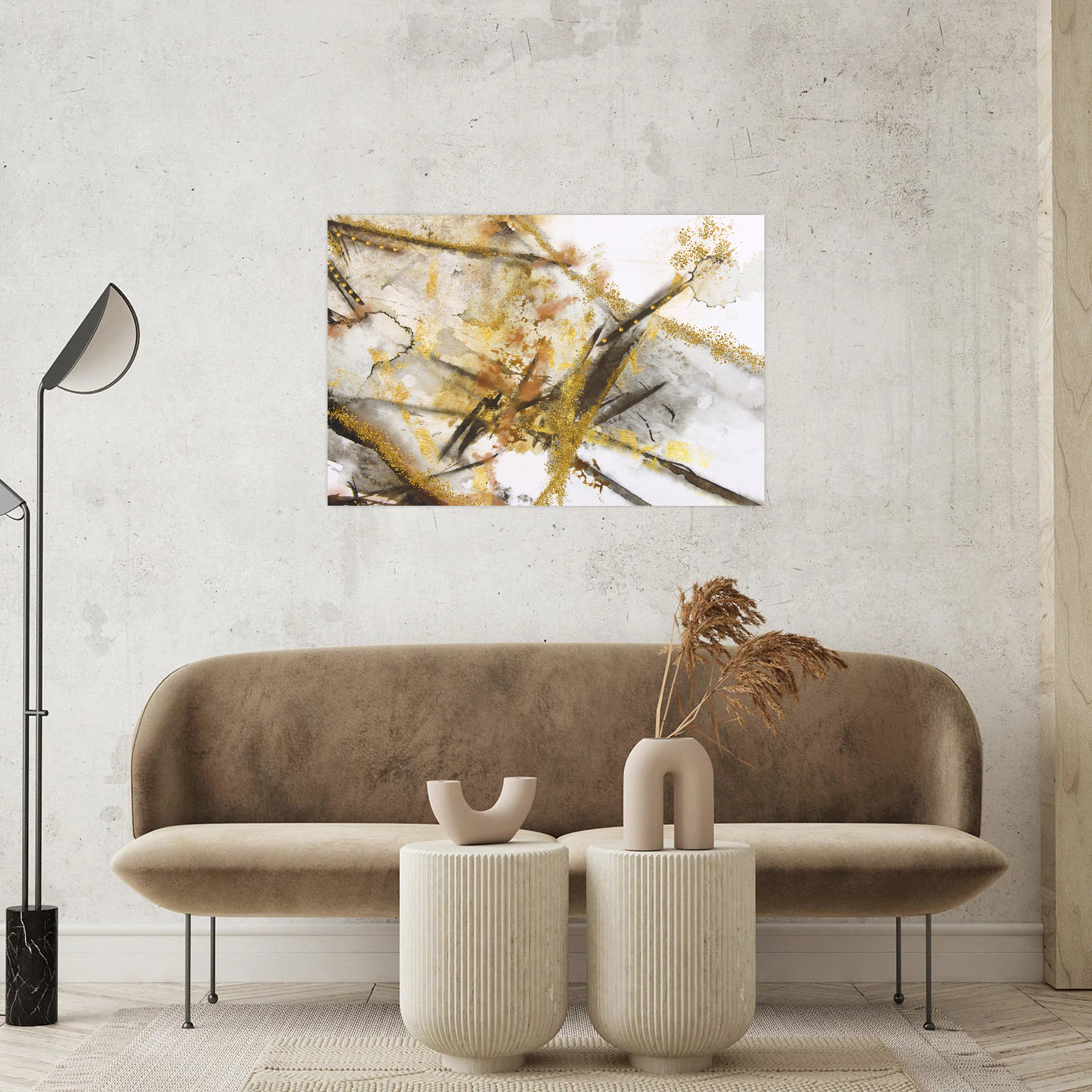 Umetnička slika Zlatna muzika na platnu - NS Canvas Shop