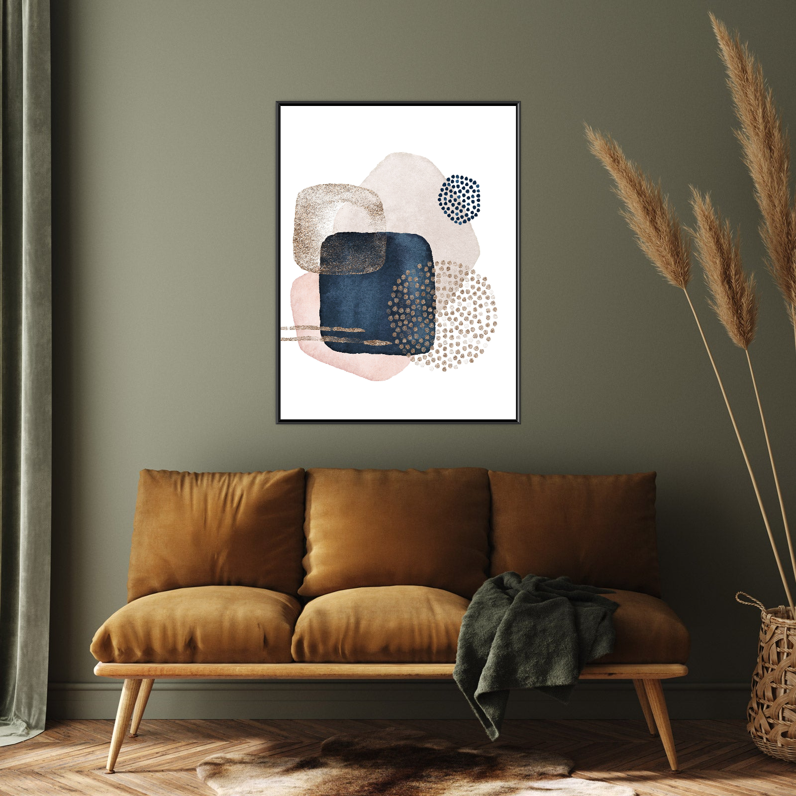 Umetnička slika Zlatna prašina II na platnu - NS Canvas Shop