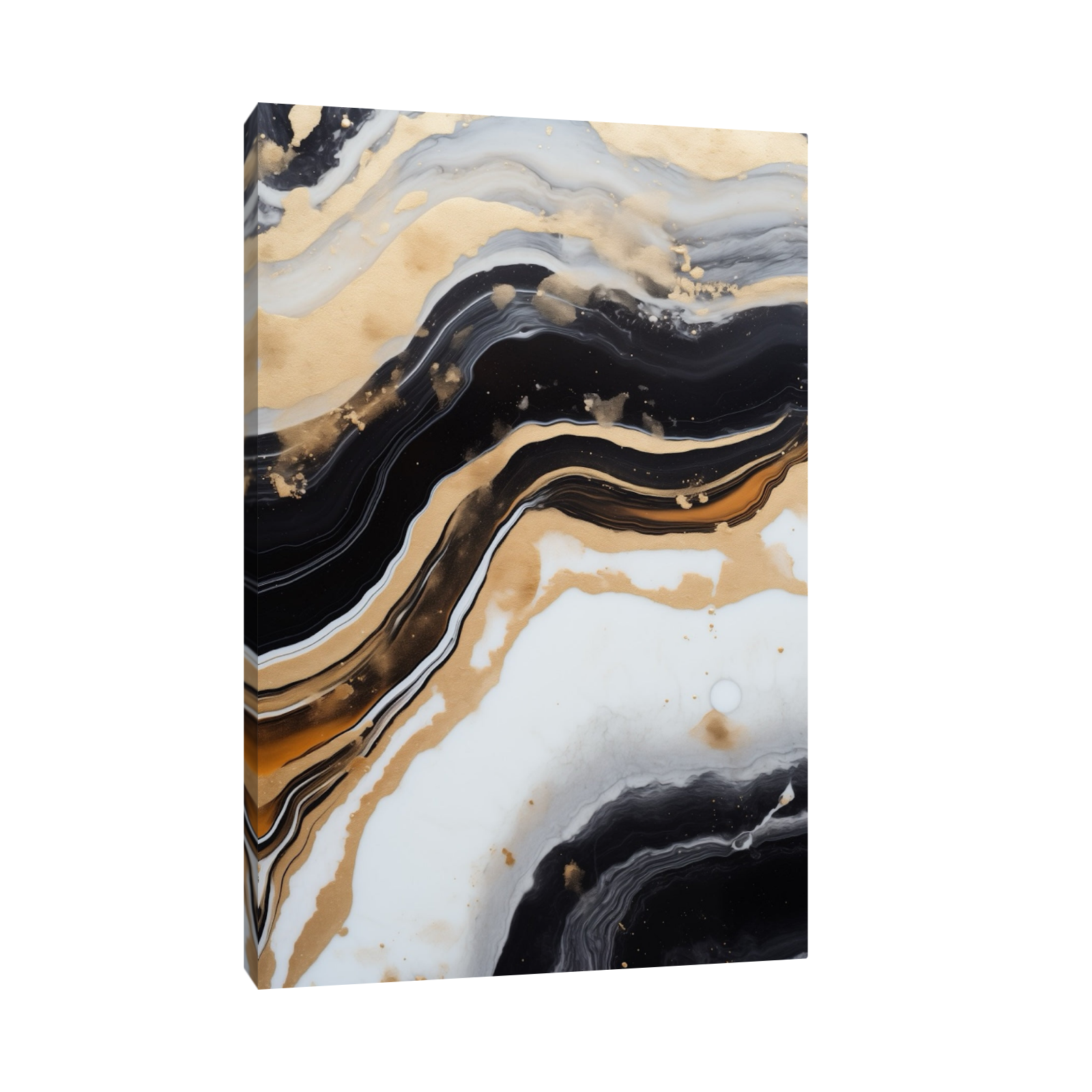 Umetnička slika Zlatni talasi na platnu - NS Canvas Shop