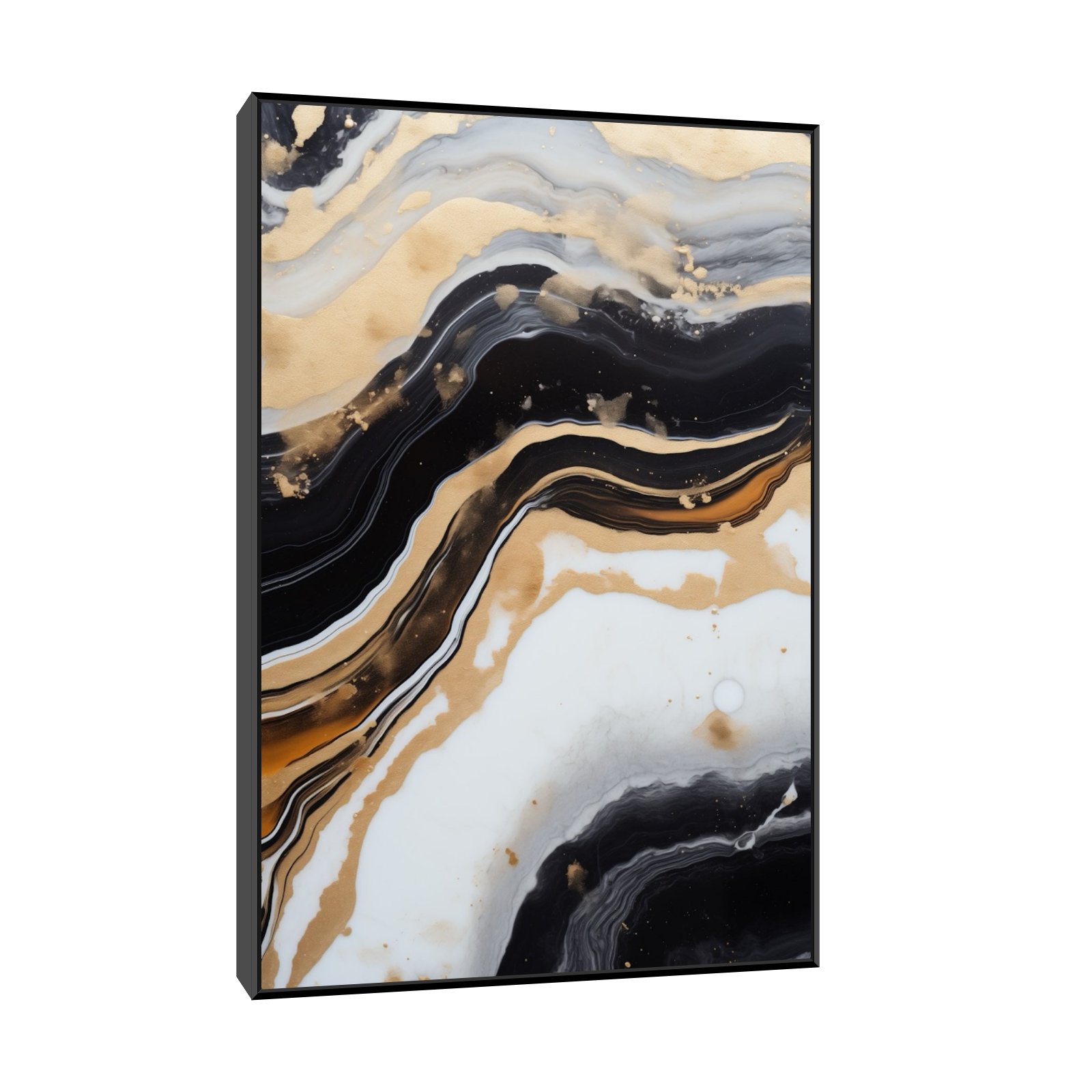 Umetnička slika Zlatni talasi na platnu - NS Canvas Shop