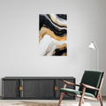 Umetnička slika Zlatni talasi 3 na platnu - NS Canvas Shop