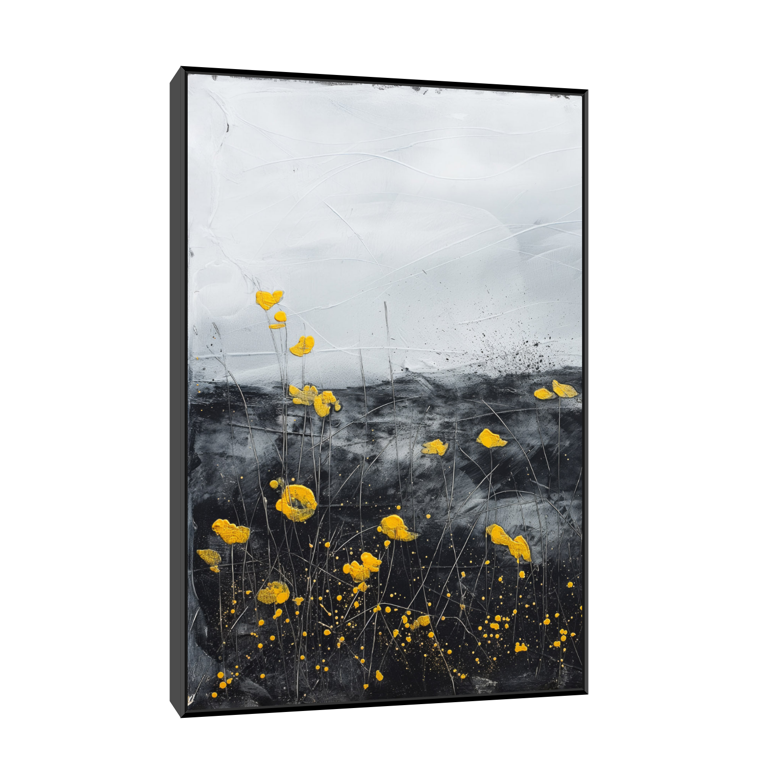 Umetnička slika Žuti cvetovi na platnu - NS Canvas Shop