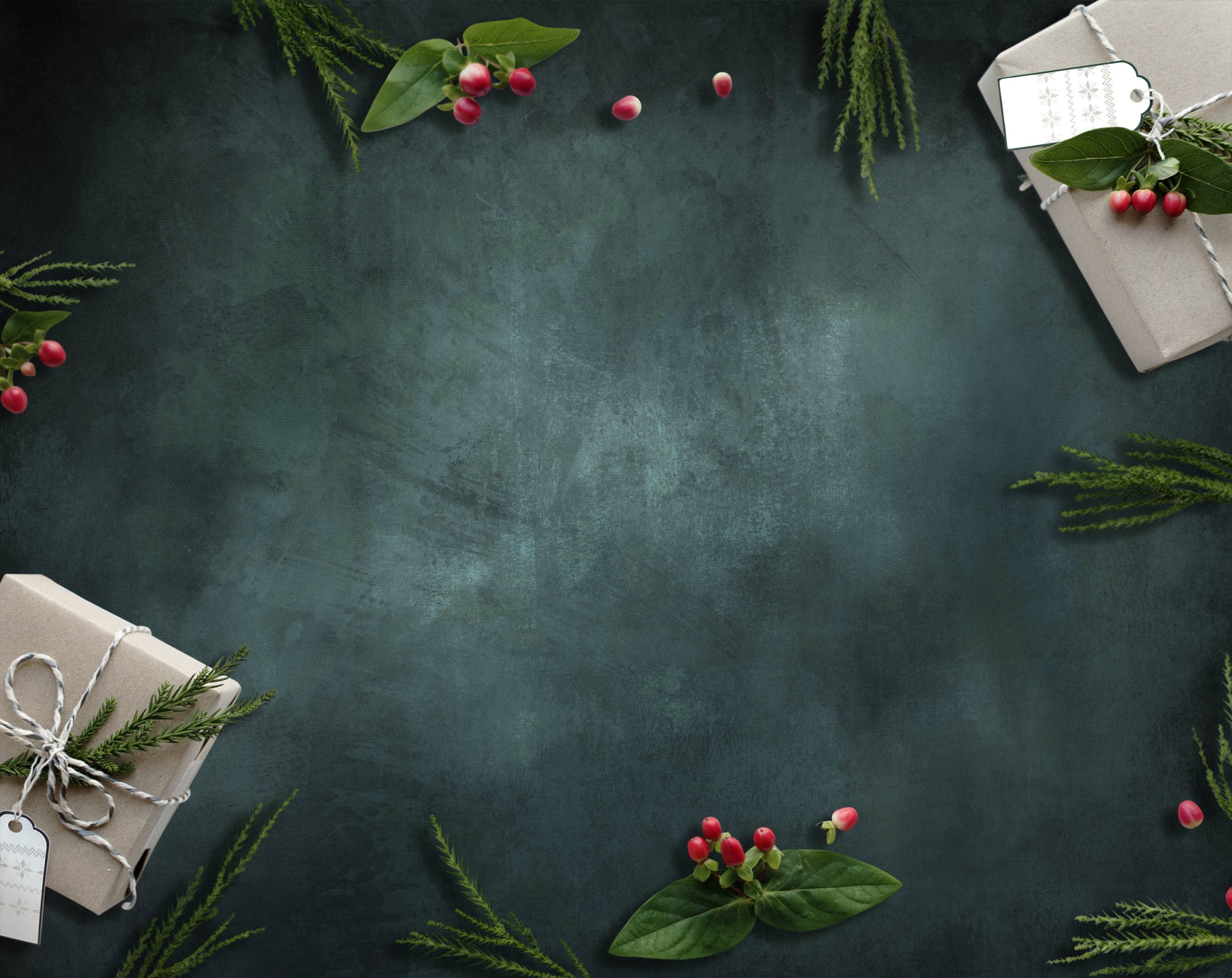 Umetnička slika Christmas Green Velvet backdrop na platnu - NS Canvas Shop