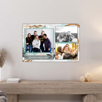 Cvetni kolaž 3 fotografije sa tekstom