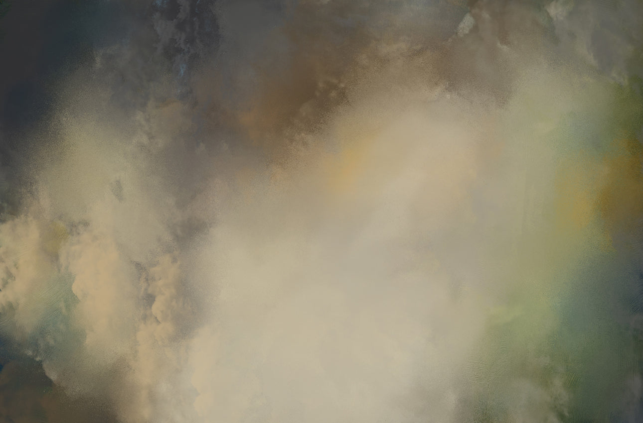 Umetnička slika ​Beige, brown and blue clouds na platnu - NS Canvas Shop