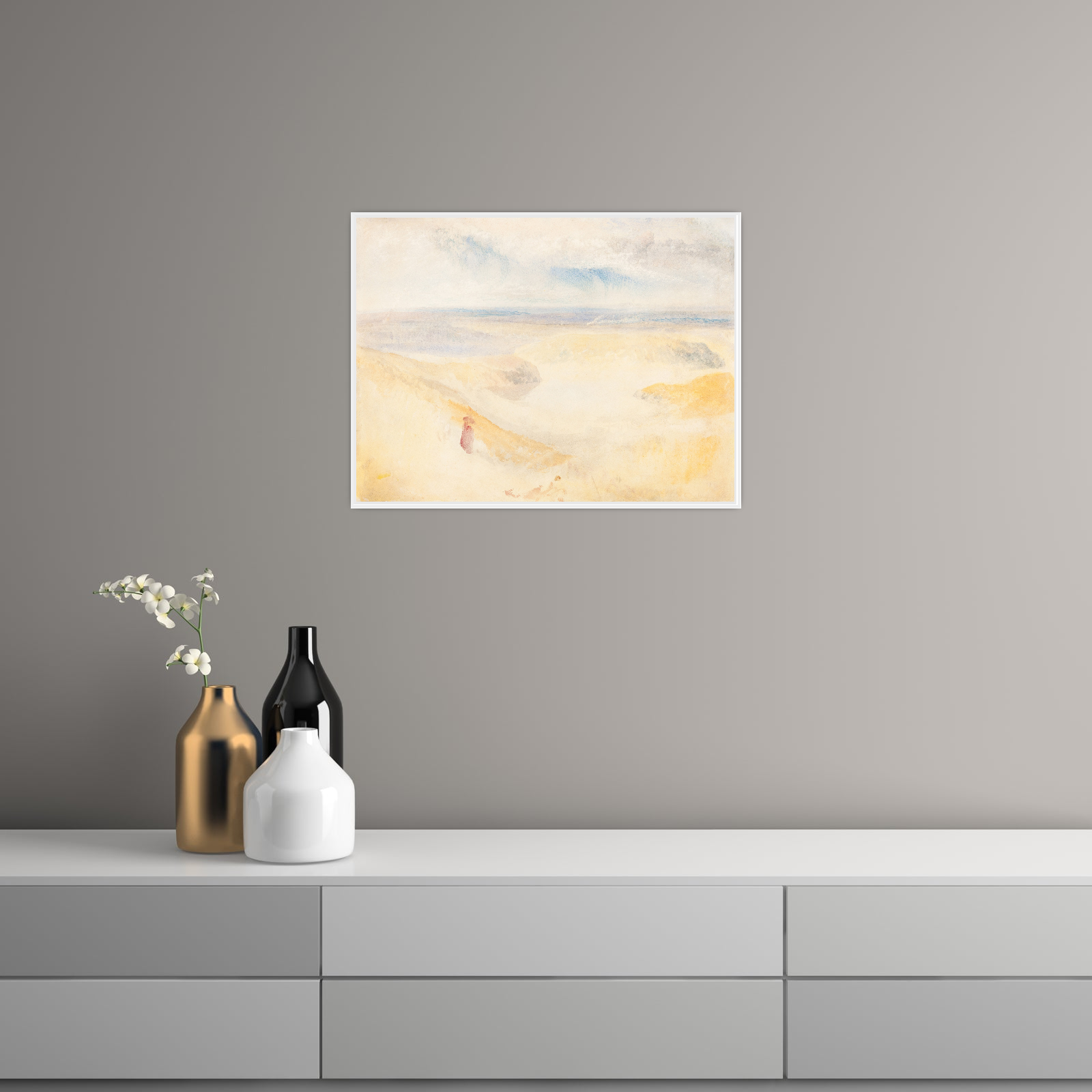 Umetnička slika ​A Yorkshire River, Joseph Mallord William Turner na platnu - NS Canvas Shop
