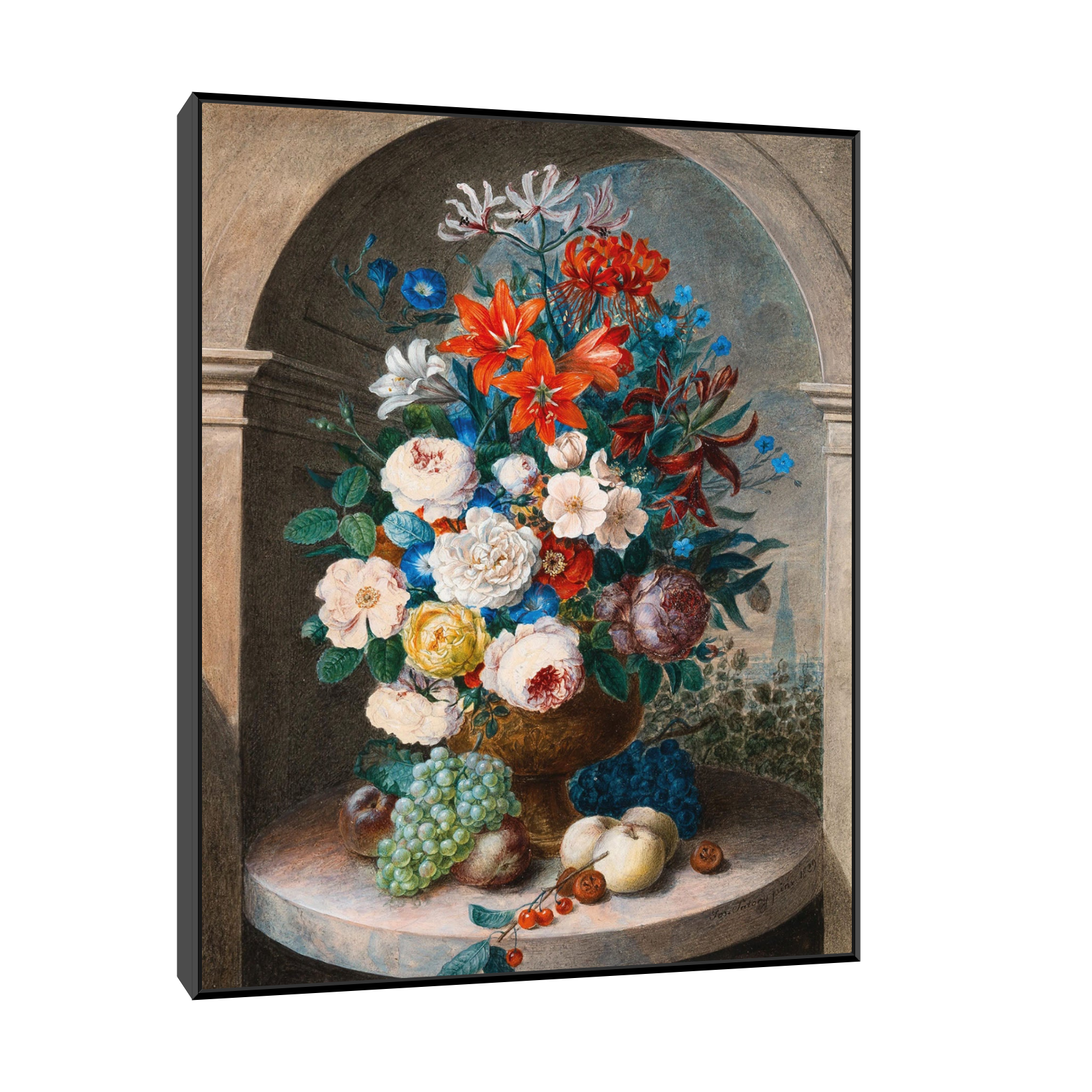 Umetnička slika ​A flower still-life, Joseph August Satory na platnu - NS Canvas Shop