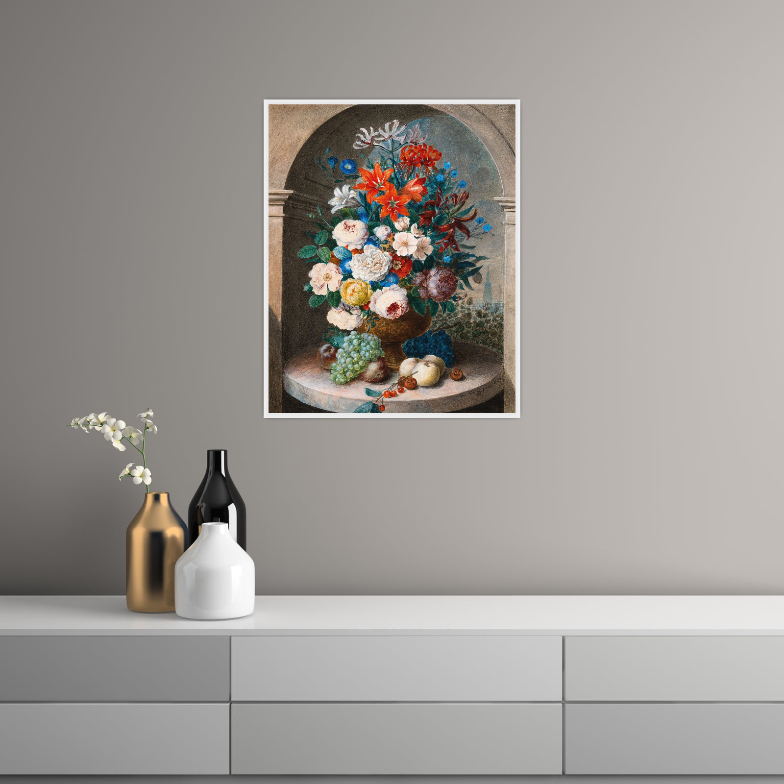 Umetnička slika ​A flower still-life, Joseph August Satory na platnu - NS Canvas Shop