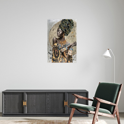 Umetnička slika ​Afrikanka na platnu - NS Canvas Shop