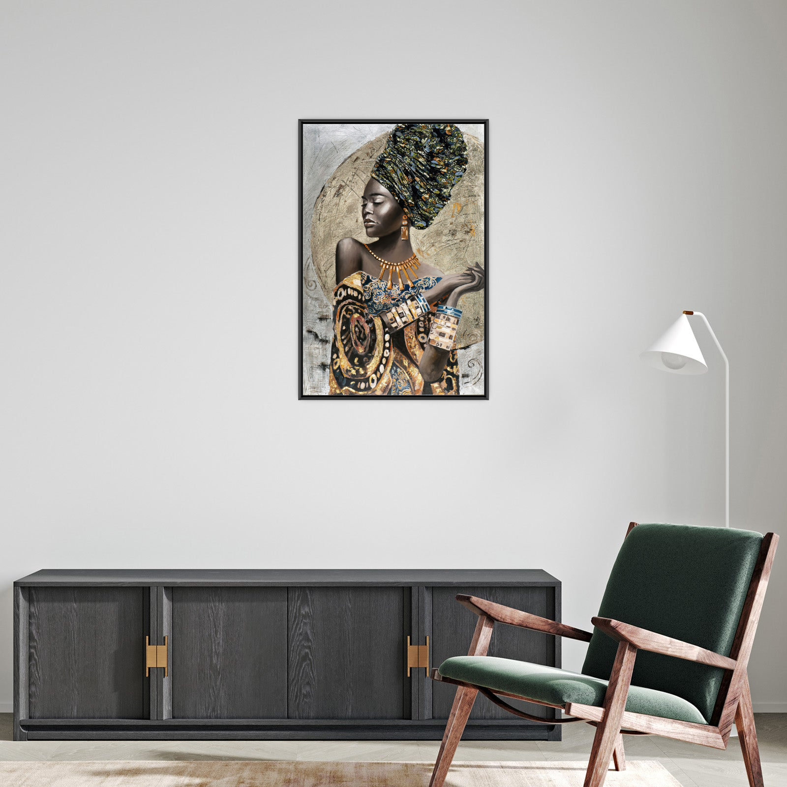 Umetnička slika ​Afrikanka na platnu - NS Canvas Shop