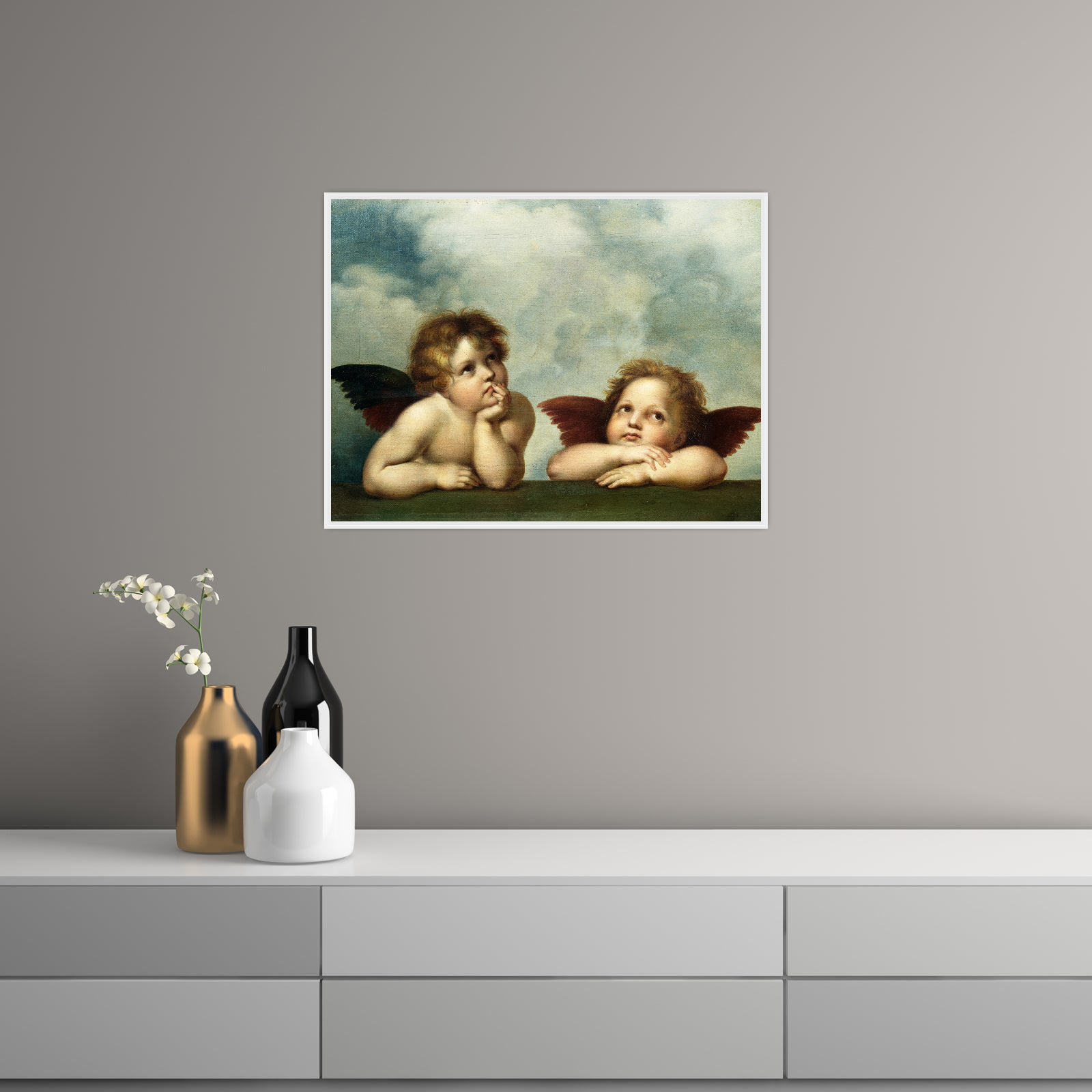 Umetnička slika ​Andjeli, Raffaello Santi na platnu - NS Canvas Shop