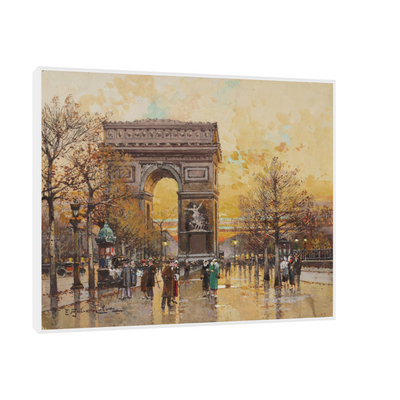 Umetnička slika ​Arc de Triomphe in the Fall, Eugène Galien-Laloue na platnu - NS Canvas Shop