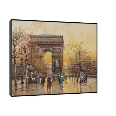 Umetnička slika ​Arc de Triomphe in the Fall, Eugène Galien-Laloue na platnu - NS Canvas Shop