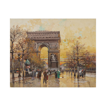 Umetnička slika ​Arc de Triomphe in the Fall, Eugène Galien-Laloue na platnu - NS Canvas Shop