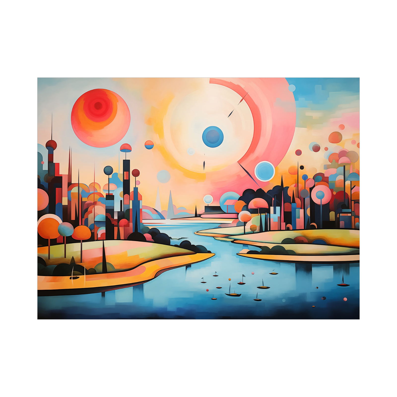 Umetnička slika ​Bajkovit grad na platnu - NS Canvas Shop