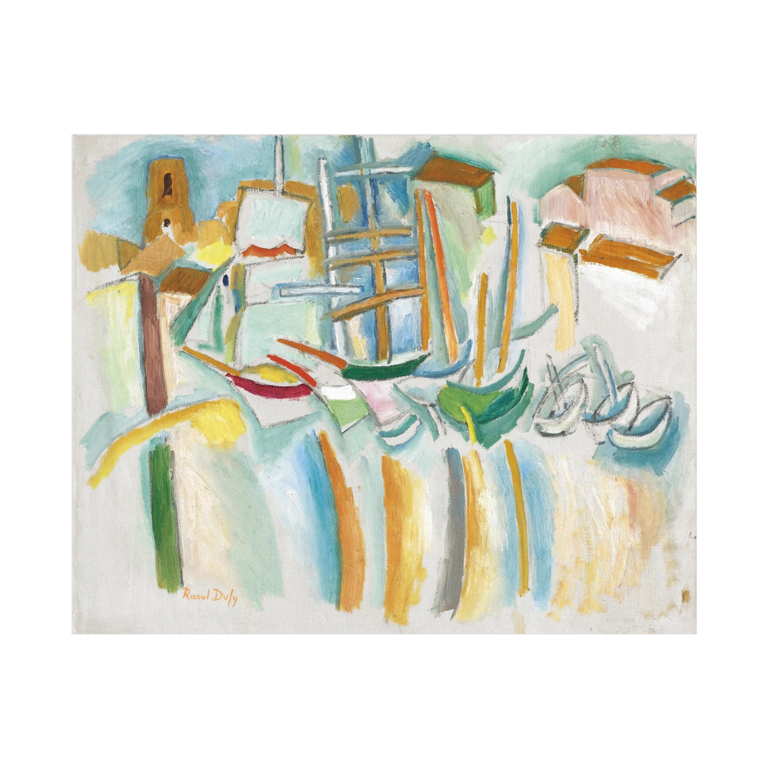 Umetnička slika ​Bateaux et barques aux Martigues, Raoul Dufy na platnu - NS Canvas Shop