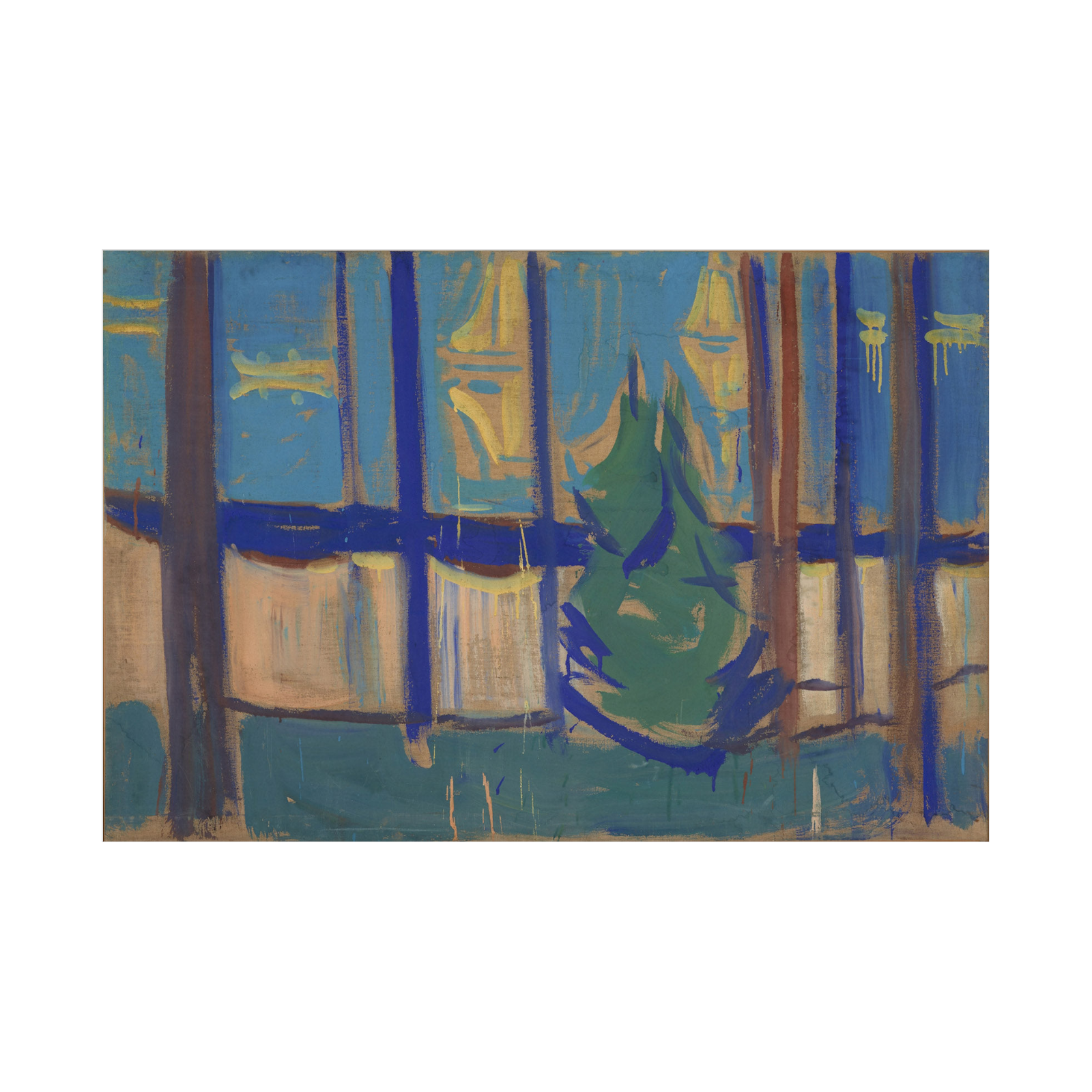 Umetnička slika ​Beach Landscape with Trees and Boats, Edvard Munch na platnu - NS Canvas Shop