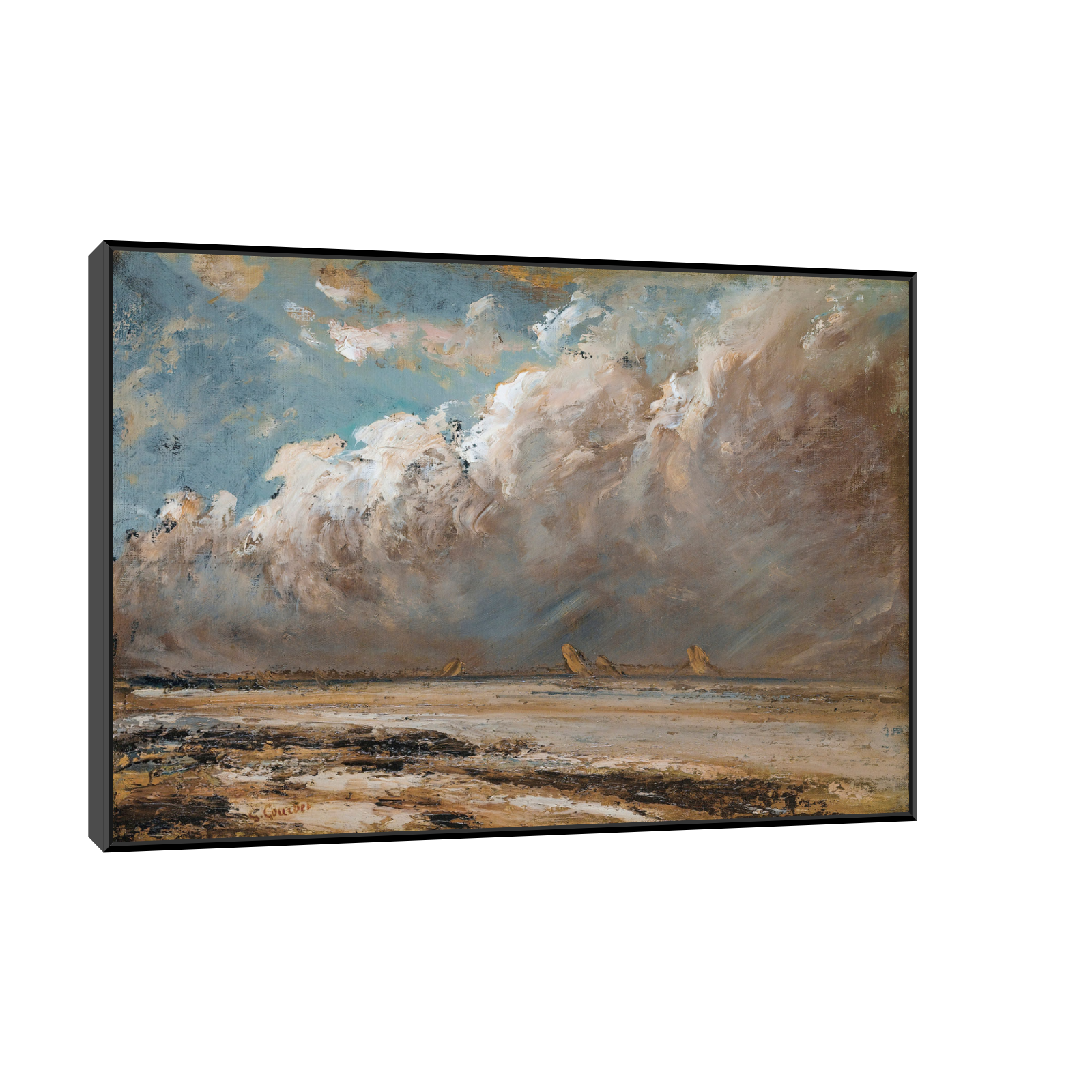 Umetnička slika ​Beach in Normandy, Gustave Courbet na platnu - NS Canvas Shop