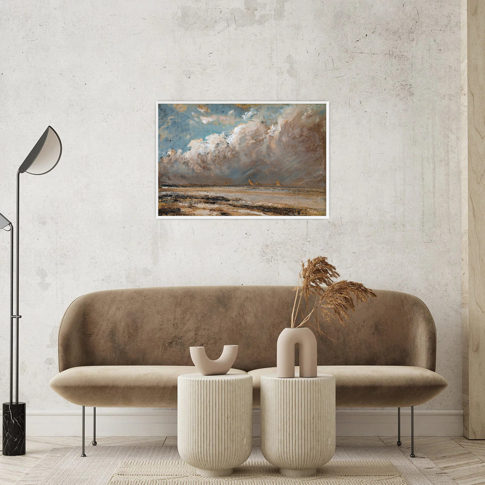 Umetnička slika ​Beach in Normandy, Gustave Courbet na platnu - NS Canvas Shop