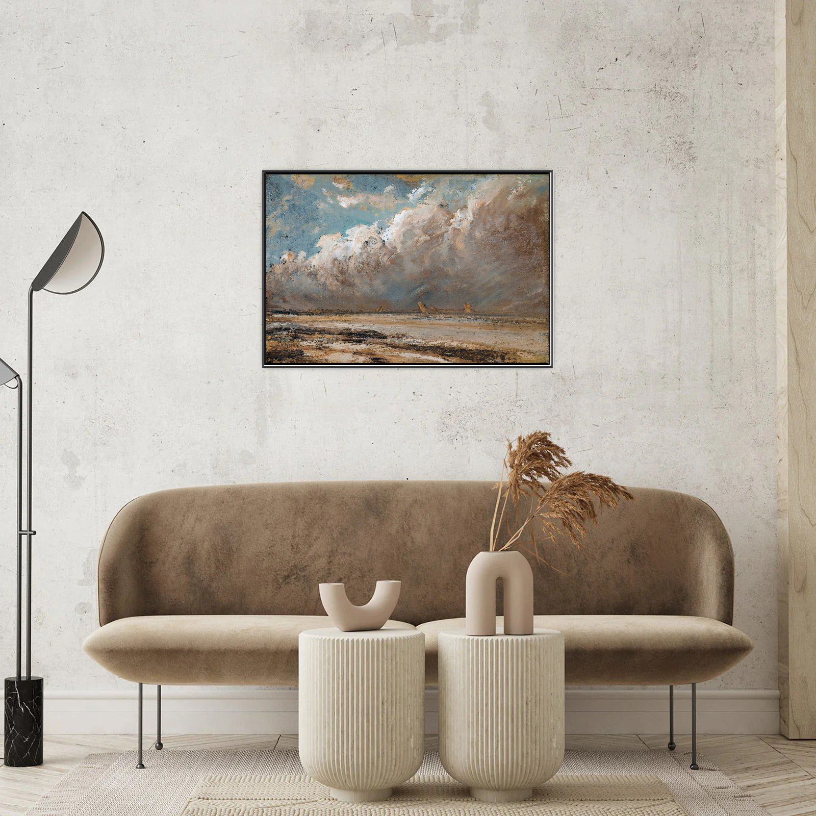 Umetnička slika ​Beach in Normandy, Gustave Courbet na platnu - NS Canvas Shop