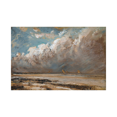 Umetnička slika ​Beach in Normandy, Gustave Courbet na platnu - NS Canvas Shop