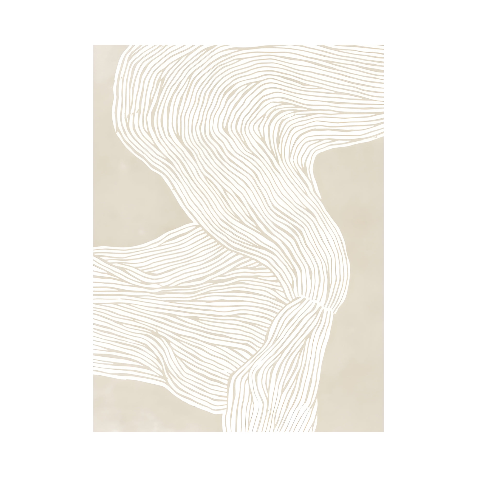Bež apstraktna linijska ilustracija