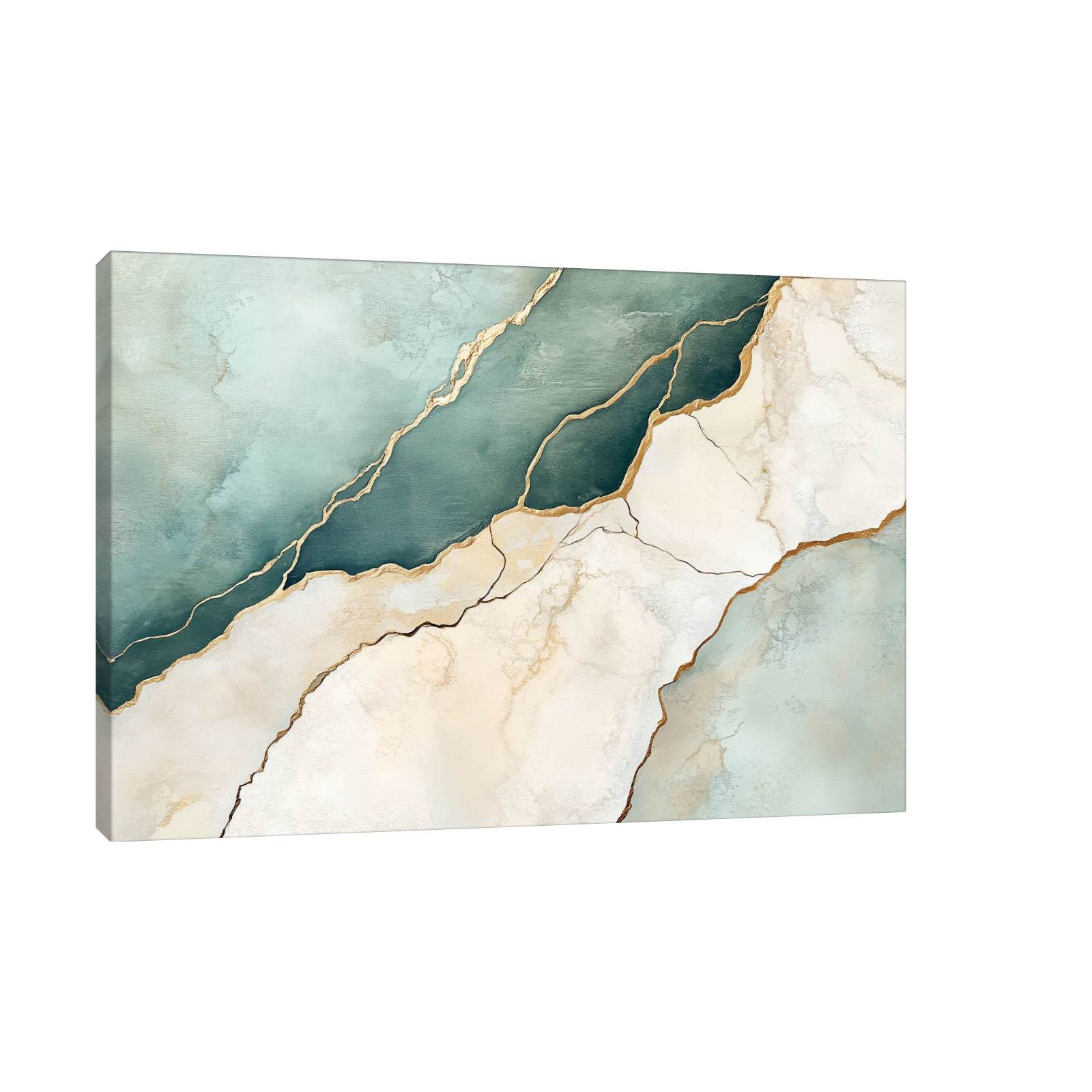 Bež i plavo zelena kompozicija