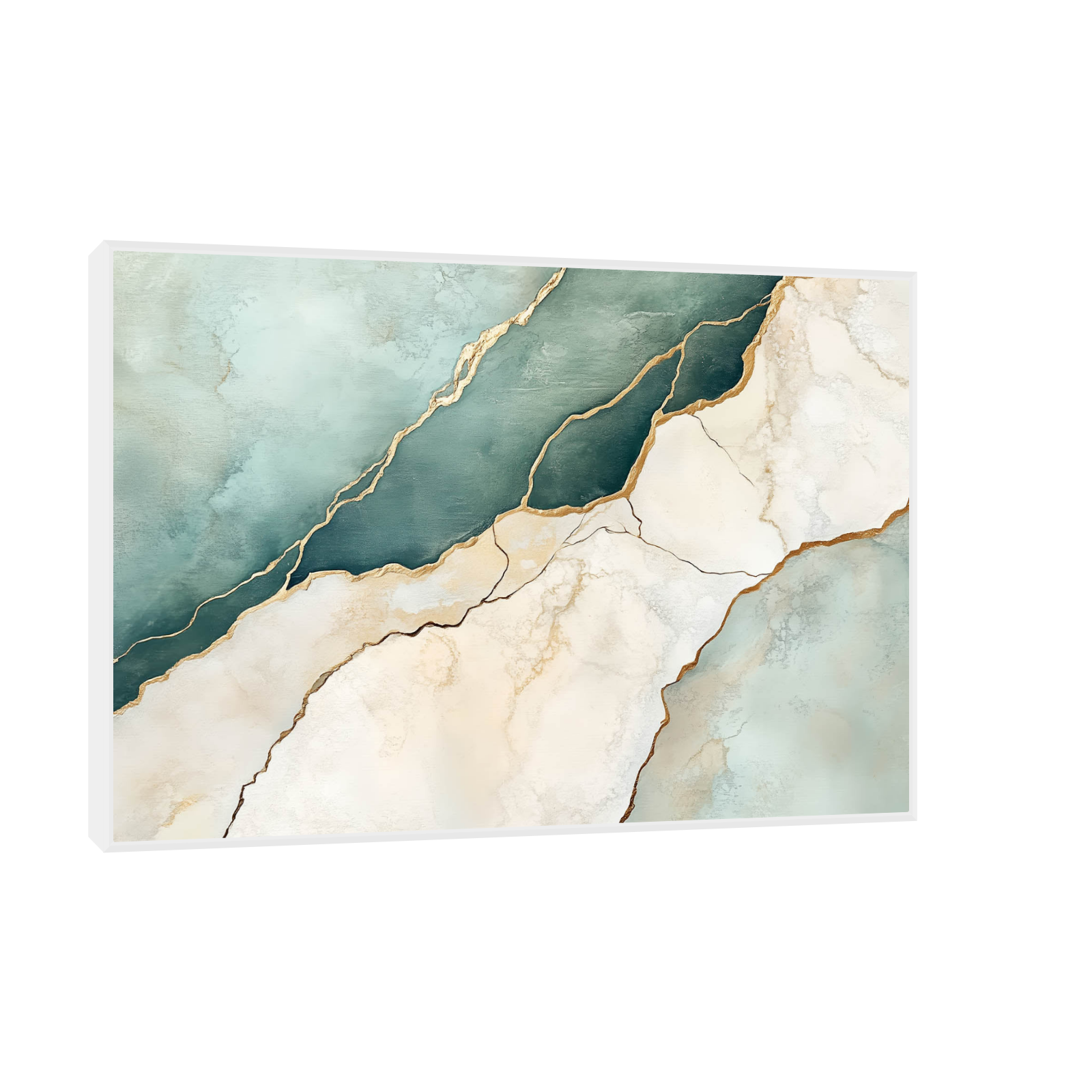 Bež i plavo zelena kompozicija