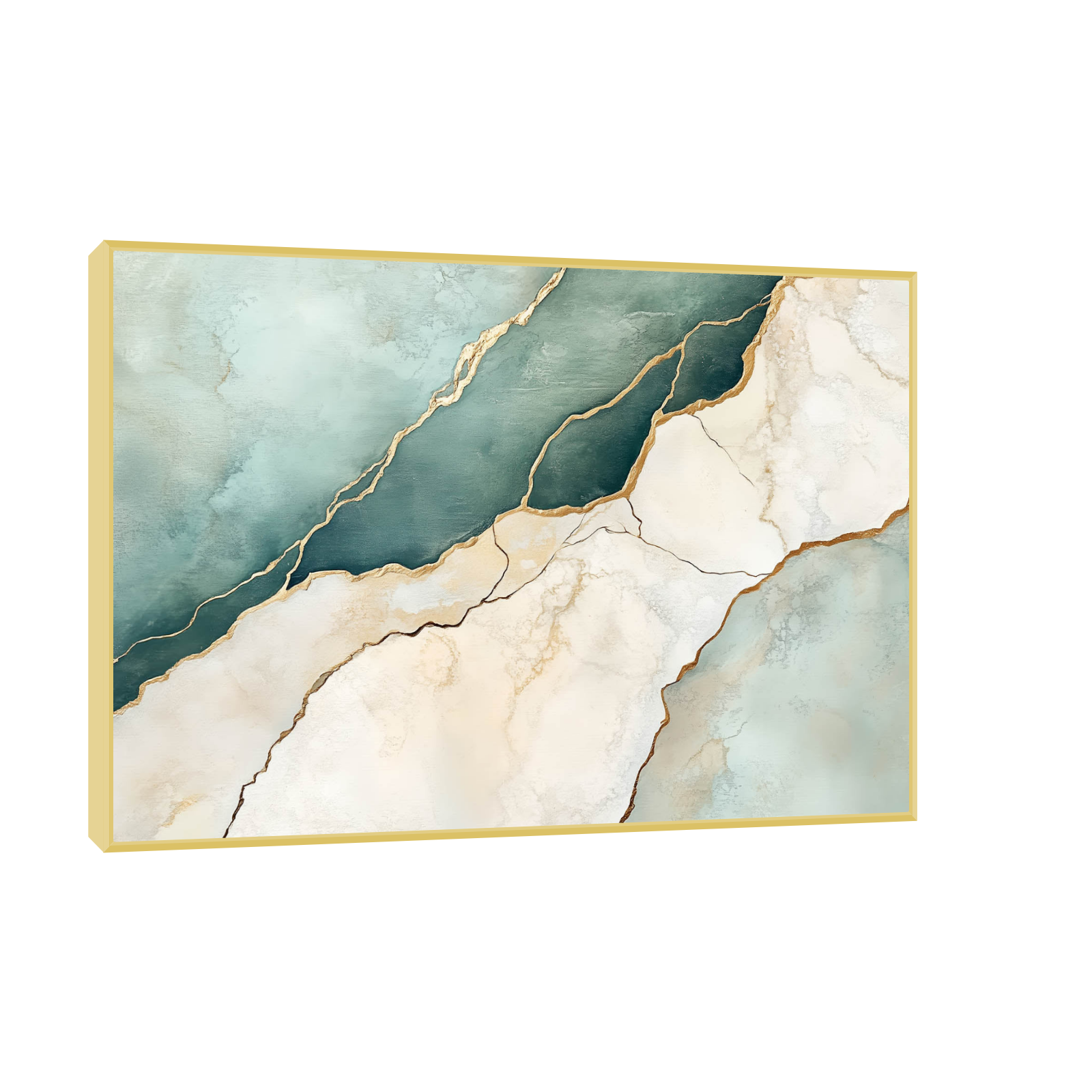 Bež i plavo zelena kompozicija