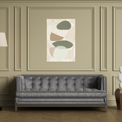 Bež i zelena apstrakcija