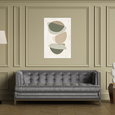 Bež i zelena apstrakcija II