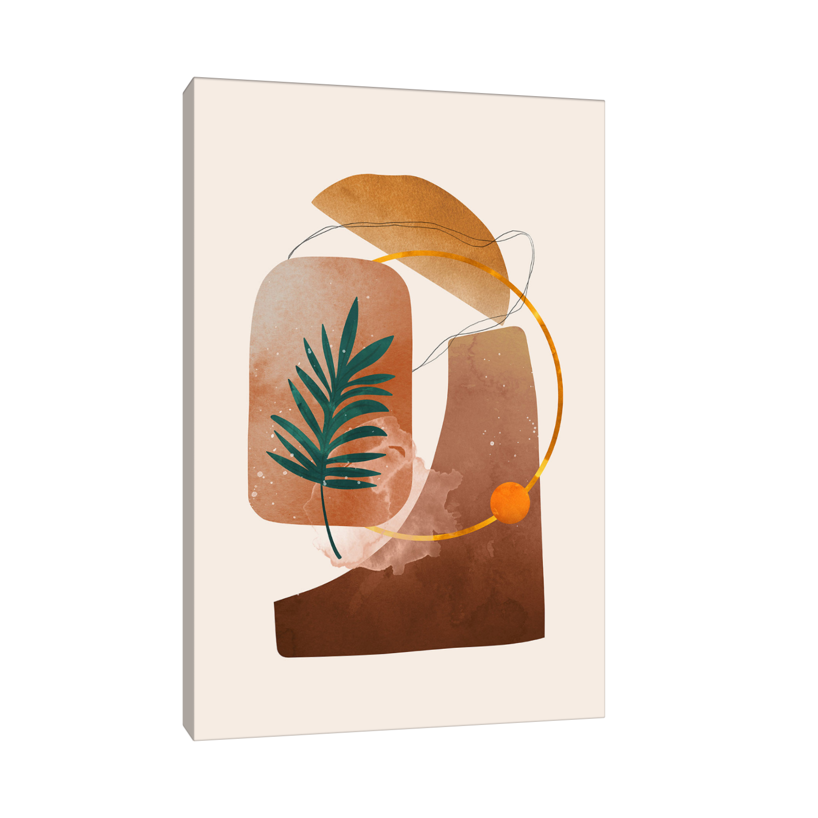 Boho Harmony – Apstraktna prirodna umetnost u zemljanim tonovima