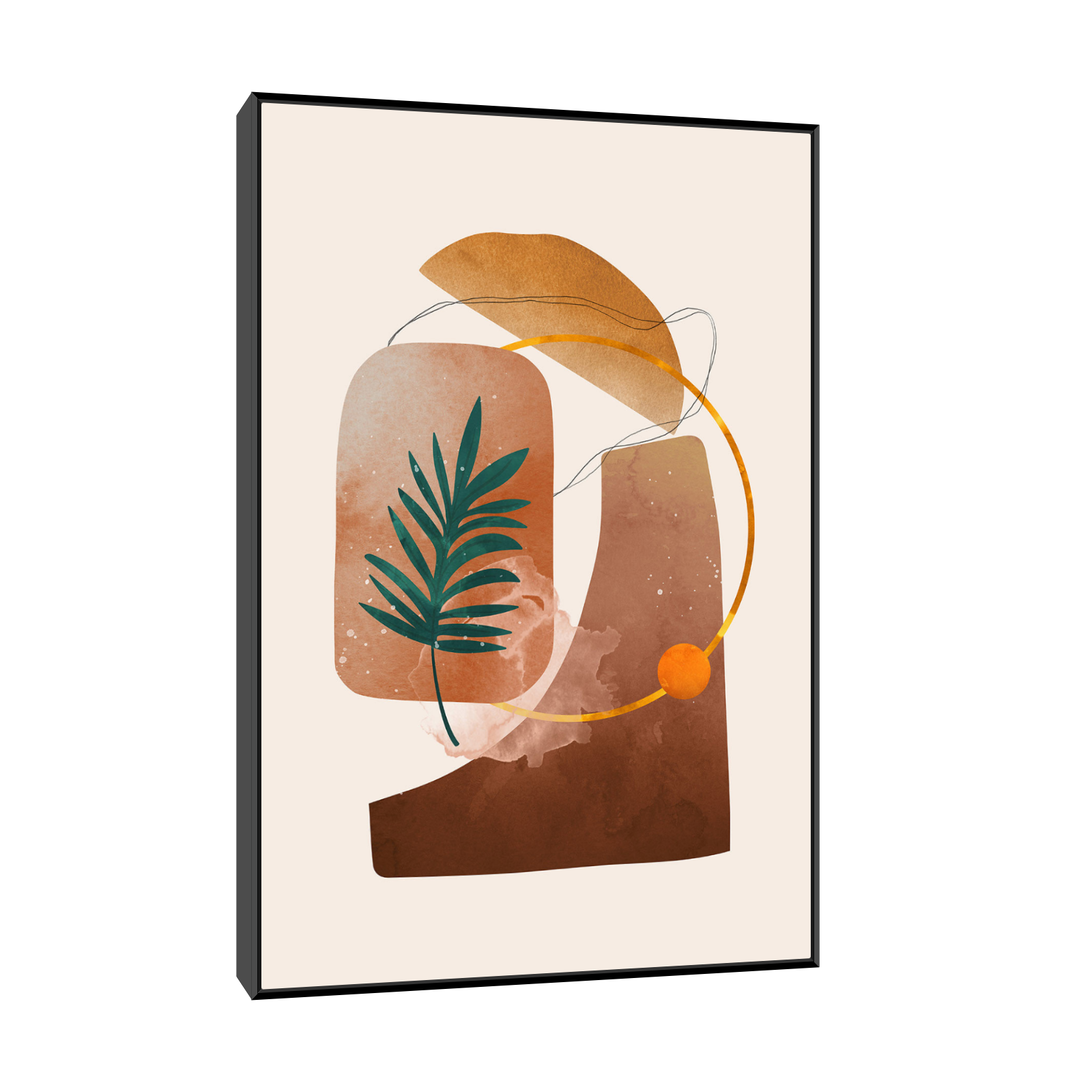 Boho Harmony – Apstraktna prirodna umetnost u zemljanim tonovima