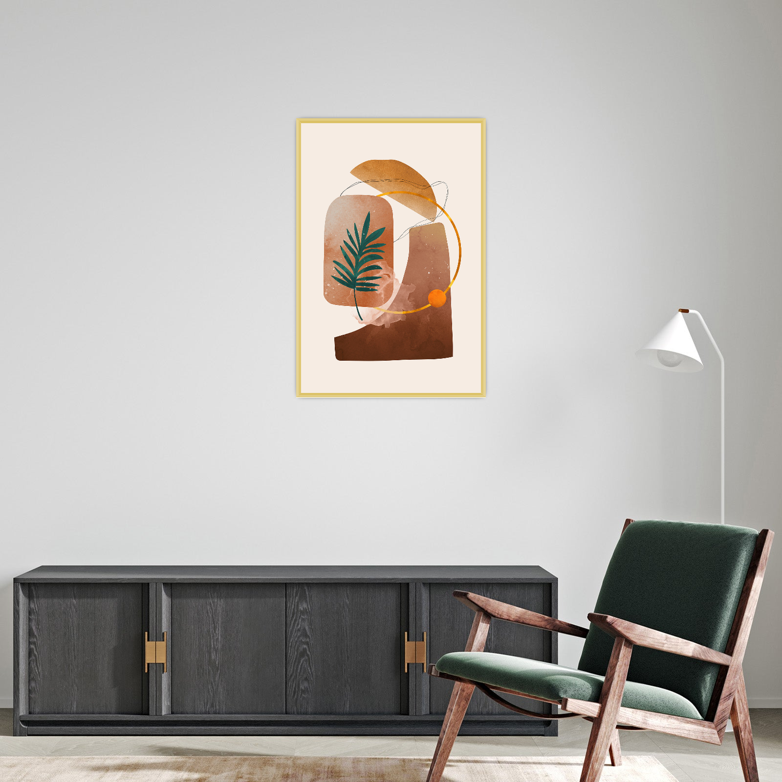 Boho Harmony – Apstraktna prirodna umetnost u zemljanim tonovima