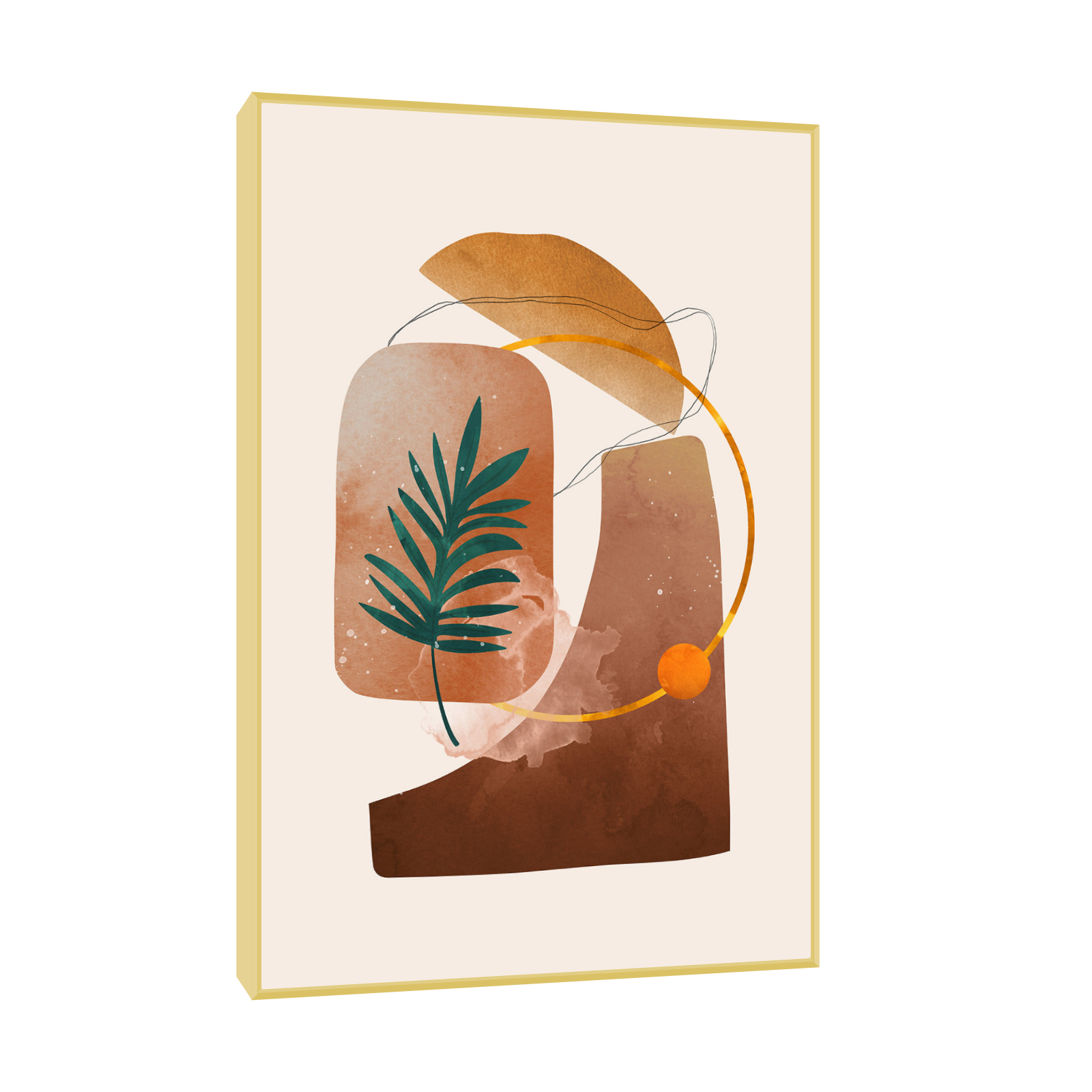 Boho Harmony – Apstraktna prirodna umetnost u zemljanim tonovima