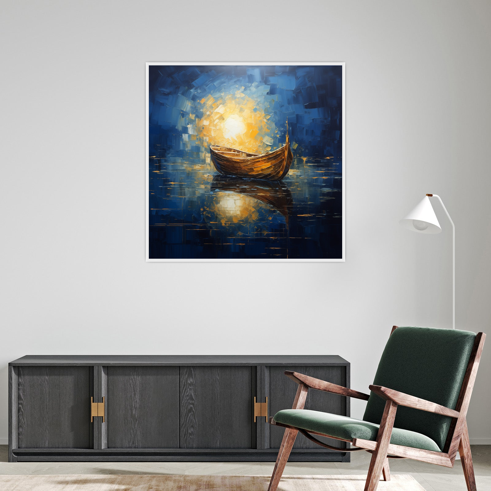 Umetnička slika ​Brod na pučini na platnu - NS Canvas Shop