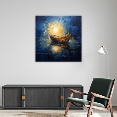 Umetnička slika ​Brod na pučini na platnu - NS Canvas Shop
