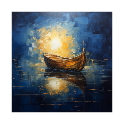 Umetnička slika ​Brod na pučini na platnu - NS Canvas Shop