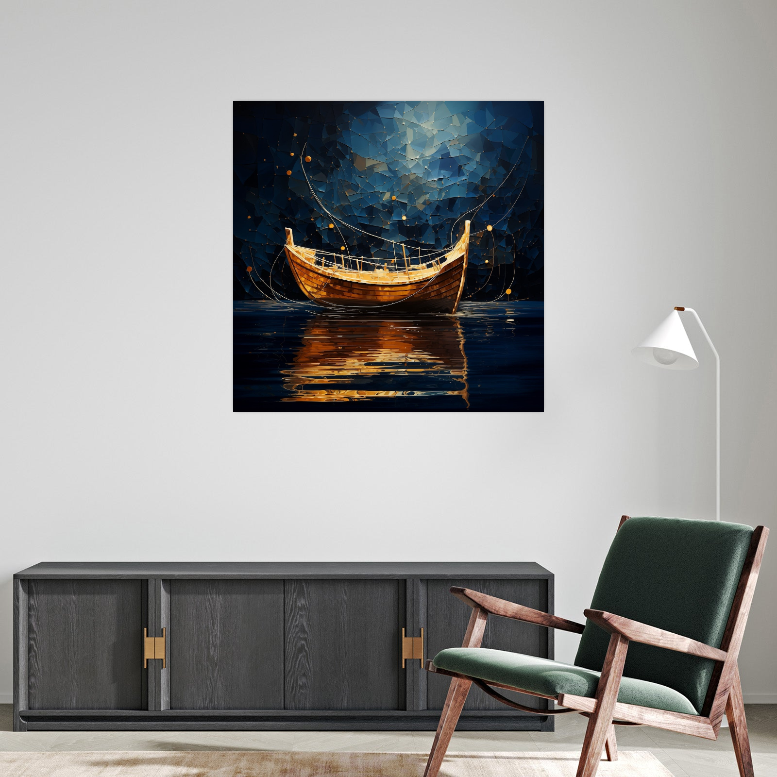 Umetnička slika ​Brod na pučini 2 na platnu - NS Canvas Shop